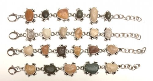 Judy Larson's After the Rain Bracelets - , Contemporary Wire Jewelry, Filing, Finishing, Butane Torch, Soldering, Solder, After the rain pebble bracelets